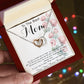 To Mom - From Bonus Daughter - Woman Like No Other Mother's Day Necklace Mother's Day Interlocking Hearts Necklace