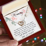 Mom Necklace, To My Mom Necklace Card – Alluring Beauty Necklace – Jewelry For Mom Gifts Mother's Day Interlocking Hearts Necklace