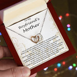 Mom Necklace, Mother-In-Law Necklace, To My Boyfriend's Mom Gift Necklace, Gift For Boyfriend's Mom Birthday Necklace Mother's Day Interlocking Hearts Necklace