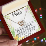 To My Amazing Mom Necklace From Son Little Boy You Taught Me Right Mom Birthday Gift For Her Mother's Day Necklace (1) Mother's Day Interlocking Hearts Necklace