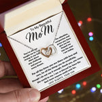 To My Beautiful Mom Necklace The Best Mom Anyone Could Wish For, Mother's Day Gift Necklace Mother's Day Interlocking Hearts Necklace