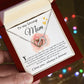 Mom Necklace Gift, To My Loving Mom Necklace, You Held Me When Times were Tough, You are My Rock Mother's Day Interlocking Hearts Necklace