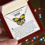Mom Necklace Gift - To My Amazing Mom - From Son - Beautiful Gift Set Mom Necklace Mother's Day Interlocking Hearts Necklace