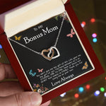 To My Bonus Mom Necklace Love Always Greatest Mother's Day Gift Necklace Mother's Day Interlocking Hearts Necklace