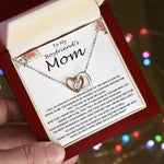 Mom Necklace, Mother-In-Law Necklace, Necklace Gift To My Boyfriend's Mom Gift, Future Mother-In-Law Necklace Mother's Day Interlocking Hearts Necklace