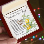 Mother-In-Law Necklace, Thank You To Mother-In-Law Necklace Gift Mother's Day Interlocking Hearts Necklace