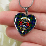 MacLeod Of Harris Modern Scottish Clan Heart Necklacemother's day gifts, gifts for mom, best gift for girlfriend, Tartan Heart Necklace Jewelry, Gold Heart Necklace, Silver Heart Necklace, Plaid Heart Necklace
