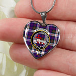 MacDonald Of Sleat Dress Modern Scottish Clan Heart Necklacemother's day gifts, gifts for mom, best gift for girlfriend, Tartan Heart Necklace Jewelry, Gold Heart Necklace, Silver Heart Necklace, Plaid Heart Necklace
