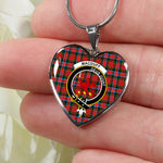 MacDuff Modern Scottish Clan Heart Necklacemother's day gifts, gifts for mom, best gift for girlfriend, Tartan Heart Necklace Jewelry, Gold Heart Necklace, Silver Heart Necklace, Plaid Heart Necklace