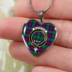 MacArthur Milton Scottish Clan Heart Necklacemother's day gifts, gifts for mom, best gift for girlfriend, Tartan Heart Necklace Jewelry, Gold Heart Necklace, Silver Heart Necklace, Plaid Heart Necklace