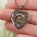 MacGregor Hunting Ancient Scottish Clan Heart Necklacemother's day gifts, gifts for mom, best gift for girlfriend, Tartan Heart Necklace Jewelry, Gold Heart Necklace, Silver Heart Necklace, Plaid Heart Necklace