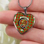 MacGregor Scottish Clan Heart Necklacemother's day gifts, gifts for mom, best gift for girlfriend, Tartan Heart Necklace Jewelry, Gold Heart Necklace, Silver Heart Necklace, Plaid Heart Necklace
