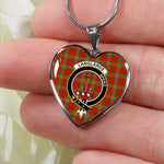 Langlands Scottish Clan Heart Necklacemother's day gifts, gifts for mom, best gift for girlfriend, Tartan Heart Necklace Jewelry, Gold Heart Necklace, Silver Heart Necklace, Plaid Heart Necklace