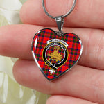 MacGillivray Modern Scottish Clan Heart Necklacemother's day gifts, gifts for mom, best gift for girlfriend, Tartan Heart Necklace Jewelry, Gold Heart Necklace, Silver Heart Necklace, Plaid Heart Necklace