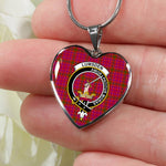 Lumsden Of Clova Scottish Clan Heart Necklacemother's day gifts, gifts for mom, best gift for girlfriend, Tartan Heart Necklace Jewelry, Gold Heart Necklace, Silver Heart Necklace, Plaid Heart Necklace