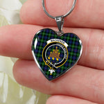 MacKenzie Modern Scottish Clan Heart Necklacemother's day gifts, gifts for mom, best gift for girlfriend, Tartan Heart Necklace Jewelry, Gold Heart Necklace, Silver Heart Necklace, Plaid Heart Necklace