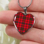MacKillop Scottish Clan Heart Necklacemother's day gifts, gifts for mom, best gift for girlfriend, Tartan Heart Necklace Jewelry, Gold Heart Necklace, Silver Heart Necklace, Plaid Heart Necklace