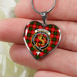 MacKintosh Scottish Clan Heart Necklacemother's day gifts, gifts for mom, best gift for girlfriend, Tartan Heart Necklace Jewelry, Gold Heart Necklace, Silver Heart Necklace, Plaid Heart Necklace