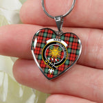 Kerr Ancient Scottish Clan Heart Necklacemother's day gifts, gifts for mom, best gift for girlfriend, Tartan Heart Necklace Jewelry, Gold Heart Necklace, Silver Heart Necklace, Plaid Heart Necklace