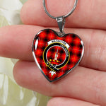 MacIntyre Modern Scottish Clan Heart Necklacemother's day gifts, gifts for mom, best gift for girlfriend, Tartan Heart Necklace Jewelry, Gold Heart Necklace, Silver Heart Necklace, Plaid Heart Necklace