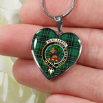 MacAlpine Ancient Scottish Clan Heart Necklacemother's day gifts, gifts for mom, best gift for girlfriend, Tartan Heart Necklace Jewelry, Gold Heart Necklace, Silver Heart Necklace, Plaid Heart Necklace