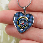 MacNeil Of Barra Scottish Clan Heart Necklacemother's day gifts, gifts for mom, best gift for girlfriend, Tartan Heart Necklace Jewelry, Gold Heart Necklace, Silver Heart Necklace, Plaid Heart Necklace