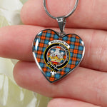 MacLachlan Ancient Scottish Clan Heart Necklacemother's day gifts, gifts for mom, best gift for girlfriend, Tartan Heart Necklace Jewelry, Gold Heart Necklace, Silver Heart Necklace, Plaid Heart Necklace