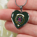Ogilvie Hunting Scottish Clan Heart Necklacemother's day gifts, gifts for mom, best gift for girlfriend, Tartan Heart Necklace Jewelry, Gold Heart Necklace, Silver Heart Necklace, Plaid Heart Necklace