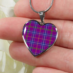 Jackson Scottish Clan Heart Necklacemother's day gifts, gifts for mom, best gift for girlfriend, Tartan Heart Necklace Jewelry, Gold Heart Necklace, Silver Heart Necklace, Plaid Heart Necklace
