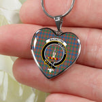 MacIntyre Ancient Scottish Clan Heart Necklacemother's day gifts, gifts for mom, best gift for girlfriend, Tartan Heart Necklace Jewelry, Gold Heart Necklace, Silver Heart Necklace, Plaid Heart Necklace
