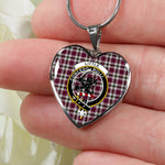 Little Dress Scottish Clan Heart Necklacemother's day gifts, gifts for mom, best gift for girlfriend, Tartan Heart Necklace Jewelry, Gold Heart Necklace, Silver Heart Necklace, Plaid Heart Necklace