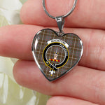 MacIntyre Hunting Weathered Scottish Clan Heart Necklacemother's day gifts, gifts for mom, best gift for girlfriend, Tartan Heart Necklace Jewelry, Gold Heart Necklace, Silver Heart Necklace, Plaid Heart Necklace