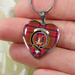 Lumsden Modern Scottish Clan Heart Necklacemother's day gifts, gifts for mom, best gift for girlfriend, Tartan Heart Necklace Jewelry, Gold Heart Necklace, Silver Heart Necklace, Plaid Heart Necklace