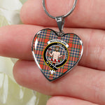 MacFarlane Ancient Scottish Clan Heart Necklacemother's day gifts, gifts for mom, best gift for girlfriend, Tartan Heart Necklace Jewelry, Gold Heart Necklace, Silver Heart Necklace, Plaid Heart Necklace