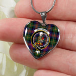 MacLennan Scottish Clan Heart Necklacemother's day gifts, gifts for mom, best gift for girlfriend, Tartan Heart Necklace Jewelry, Gold Heart Necklace, Silver Heart Necklace, Plaid Heart Necklace