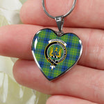 Johnstone Ancient Scottish Clan Heart Necklacemother's day gifts, gifts for mom, best gift for girlfriend, Tartan Heart Necklace Jewelry, Gold Heart Necklace, Silver Heart Necklace, Plaid Heart Necklace