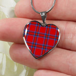 Inverness District Scottish Clan Heart Necklacemother's day gifts, gifts for mom, best gift for girlfriend, Tartan Heart Necklace Jewelry, Gold Heart Necklace, Silver Heart Necklace, Plaid Heart Necklace