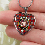 MacFarlane Scottish Clan Heart Necklacemother's day gifts, gifts for mom, best gift for girlfriend, Tartan Heart Necklace Jewelry, Gold Heart Necklace, Silver Heart Necklace, Plaid Heart Necklace