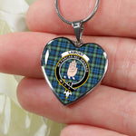 Lamont Ancient Scottish Clan Heart Necklacemother's day gifts, gifts for mom, best gift for girlfriend, Tartan Heart Necklace Jewelry, Gold Heart Necklace, Silver Heart Necklace, Plaid Heart Necklace