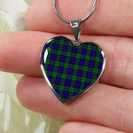 MacKinlay Modern Scottish Clan Heart Necklacemother's day gifts, gifts for mom, best gift for girlfriend, Tartan Heart Necklace Jewelry, Gold Heart Necklace, Silver Heart Necklace, Plaid Heart Necklace