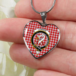 Lennox Crest Dress Scottish Clan Heart Necklacemother's day gifts, gifts for mom, best gift for girlfriend, Tartan Heart Necklace Jewelry, Gold Heart Necklace, Silver Heart Necklace, Plaid Heart Necklace