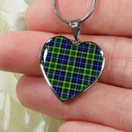 MacKellar Scottish Clan Heart Necklacemother's day gifts, gifts for mom, best gift for girlfriend, Tartan Heart Necklace Jewelry, Gold Heart Necklace, Silver Heart Necklace, Plaid Heart Necklace