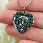 MacKay Ancient Scottish Clan Heart Necklacemother's day gifts, gifts for mom, best gift for girlfriend, Tartan Heart Necklace Jewelry, Gold Heart Necklace, Silver Heart Necklace, Plaid Heart Necklace