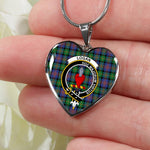 Logan Ancient Scottish Clan Heart Necklacemother's day gifts, gifts for mom, best gift for girlfriend, Tartan Heart Necklace Jewelry, Gold Heart Necklace, Silver Heart Necklace, Plaid Heart Necklace