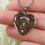 MacIntyre Or Glen Orchy Purple Scottish Clan Heart Necklacemother's day gifts, gifts for mom, best gift for girlfriend, Tartan Heart Necklace Jewelry, Gold Heart Necklace, Silver Heart Necklace, Plaid Heart Necklace