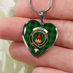 Lundin Scottish Clan Heart Necklacemother's day gifts, gifts for mom, best gift for girlfriend, Tartan Heart Necklace Jewelry, Gold Heart Necklace, Silver Heart Necklace, Plaid Heart Necklace