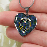 MacInnes Modern Scottish Clan Heart Necklacemother's day gifts, gifts for mom, best gift for girlfriend, Tartan Heart Necklace Jewelry, Gold Heart Necklace, Silver Heart Necklace, Plaid Heart Necklace