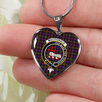 MacDonald Of Sleat Modern Scottish Clan Heart Necklacemother's day gifts, gifts for mom, best gift for girlfriend, Tartan Heart Necklace Jewelry, Gold Heart Necklace, Silver Heart Necklace, Plaid Heart Necklace