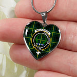 MacArthur Modern Scottish Clan Heart Necklacemother's day gifts, gifts for mom, best gift for girlfriend, Tartan Heart Necklace Jewelry, Gold Heart Necklace, Silver Heart Necklace, Plaid Heart Necklace
