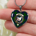 Lockhart Modern Scottish Clan Heart Necklacemother's day gifts, gifts for mom, best gift for girlfriend, Tartan Heart Necklace Jewelry, Gold Heart Necklace, Silver Heart Necklace, Plaid Heart Necklace